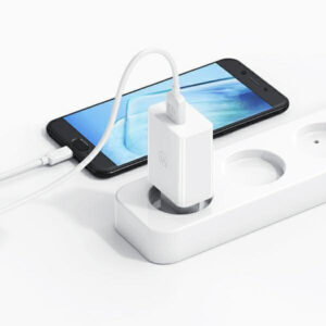 USAMS φορτιστής τοίχου SCXLTZ02 με καλώδιο USB-C, USB, 18W, λευκός | Αξεσουάρ κινητών | elabstore.gr