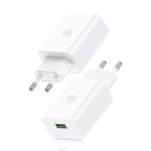 USAMS φορτιστής τοίχου SCXLTZ02 με καλώδιο USB-C, USB, 18W, λευκός | Αξεσουάρ κινητών | elabstore.gr