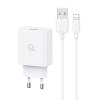 USAMS φορτιστής τοίχου SCXLTZ03 με καλώδιο Lightning, USB, 18W, λευκός | Αξεσουάρ κινητών | elabstore.gr