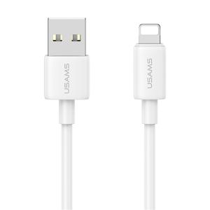 USAMS καλώδιο Lightning σε USB US-SJ709, 12W, 480Mbps, 1m, λευκό | Καλώδια - Αντάπτορες | elabstore.gr
