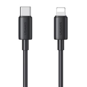 USAMS καλώδιο Lightning σε USB-C US-SJ712, 30W, 480Mbps, 1m, μαύρο | Καλώδια - Αντάπτορες | elabstore.gr