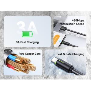 USAMS καλώδιο USB-C σε USB US-SJ732, 18W, 480Mbps, 1m, μαύρο | Καλώδια - Αντάπτορες | elabstore.gr