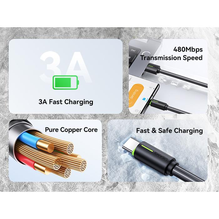 USAMS καλώδιο USB-C σε USB US-SJ732, 18W, 480Mbps, 1m, λευκό | eLabstore.gr USAMS καλώδιο USB-C σε USB US-SJ732, 18W, 480Mbps, 1m, λευκό | Καλώδια - Αντάπτορες | elabstore.gr