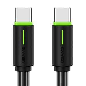 USAMS καλώδιο USB-C US-SJ734, 60W, 480Mbps, 1m, μαύρο | Καλώδια - Αντάπτορες | elabstore.gr