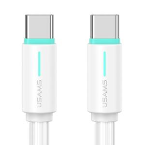 USAMS καλώδιο USB-C US-SJ734, 60W, 480Mbps, 1m, λευκό | Καλώδια - Αντάπτορες | elabstore.gr