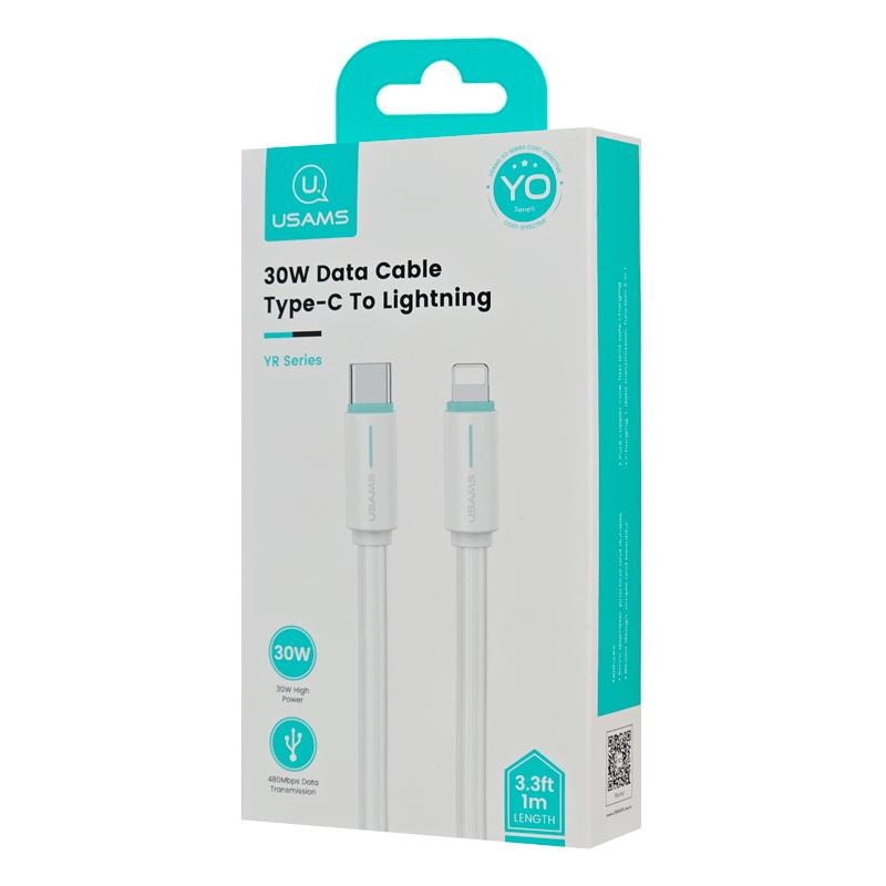 USAMS καλώδιο Lightning σε USB-C US-SJ735, 30W, 480Mbps, 1m, λευκό | eLabstore.gr USAMS καλώδιο Lightning σε USB-C US-SJ735, 30W, 480Mbps, 1m, λευκό | Καλώδια - Αντάπτορες | elabstore.gr