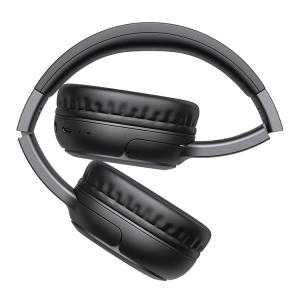 USAMS headphones YG23, ασύρματα & ενσύρματα, Φ40mm, 300mAh, μαύρα | Αξεσουάρ κινητών | elabstore.gr