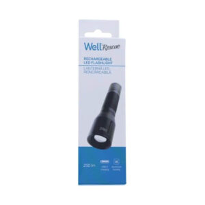 Well Επαναφορτιζόμενος Φακός LED 250LM μαύρος USB-C Rescue TORCH-RESCUE-WL | eLabstore.gr Well Επαναφορτιζόμενος Φακός LED 250LM μαύρος USB-C Rescue TORCH-RESCUE-WL | Φωτισμός | elabstore.gr