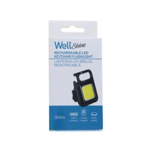 Well Επαναφορτιζόμενος Φακός LED 300LM IPX4 μαύρος USB-C Shine TORCH-SHINE-WL | Φωτισμός | elabstore.gr