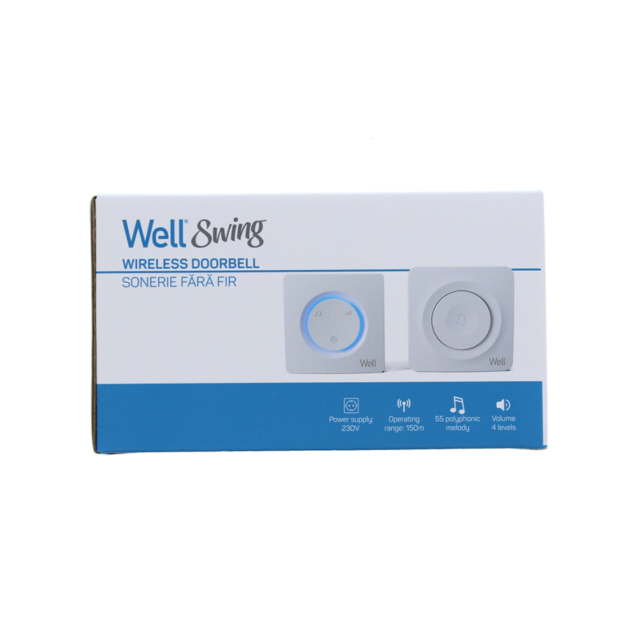 Κουδούνι ασύρματο πόρτας AC/DC 55 μελωδιών DOORBELL-SWING-WL | eLabstore.gr Κουδούνι ασύρματο πόρτας AC/DC 55 μελωδιών DOORBELL-SWING-WL | Ηλεκτρολογικά | elabstore.gr