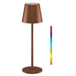 GOOBAY επιτραπέζιο φωτιστικό 73931, RGB, επαναφορτιζόμενο, μπρούτζινο | Φωτισμός | elabstore.gr