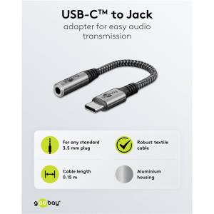 GOOBAY αντάπτορας USB-C σε 3.5mm 74056, γκρι | eLabstore.gr GOOBAY αντάπτορας USB-C σε 3.5mm 74056, γκρι | Καλώδια - Αντάπτορες | elabstore.gr