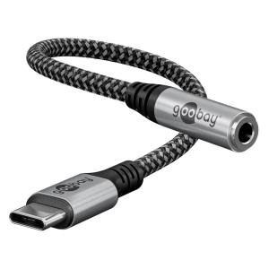 GOOBAY αντάπτορας USB-C σε 3.5mm 74056, γκρι | Καλώδια - Αντάπτορες | elabstore.gr