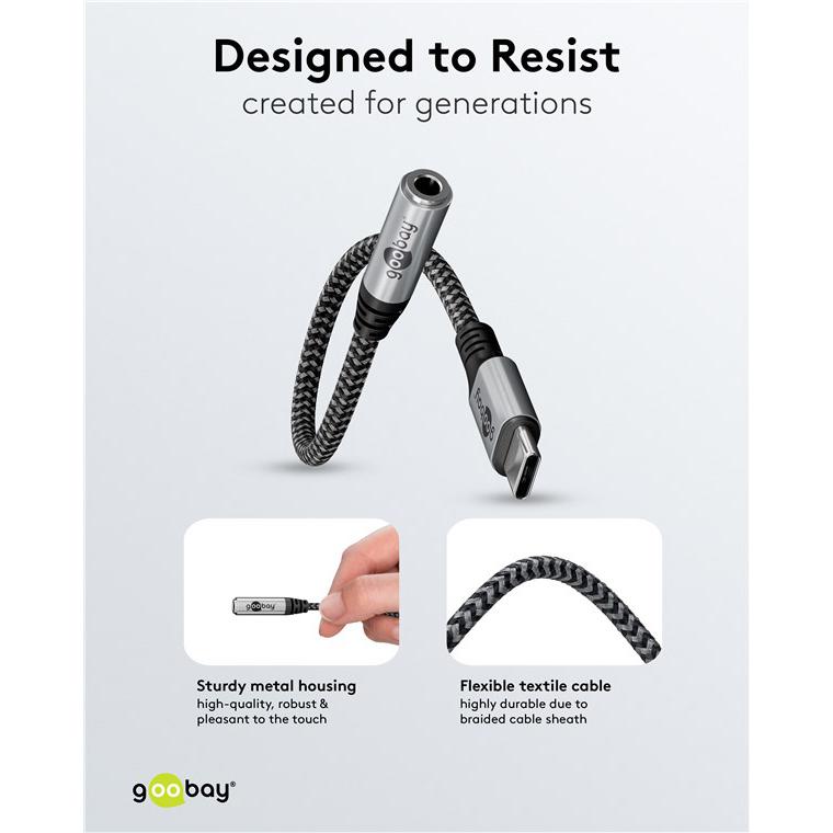 GOOBAY αντάπτορας USB-C σε 3.5mm 74056, γκρι | eLabstore.gr GOOBAY αντάπτορας USB-C σε 3.5mm 74056, γκρι | Καλώδια - Αντάπτορες | elabstore.gr