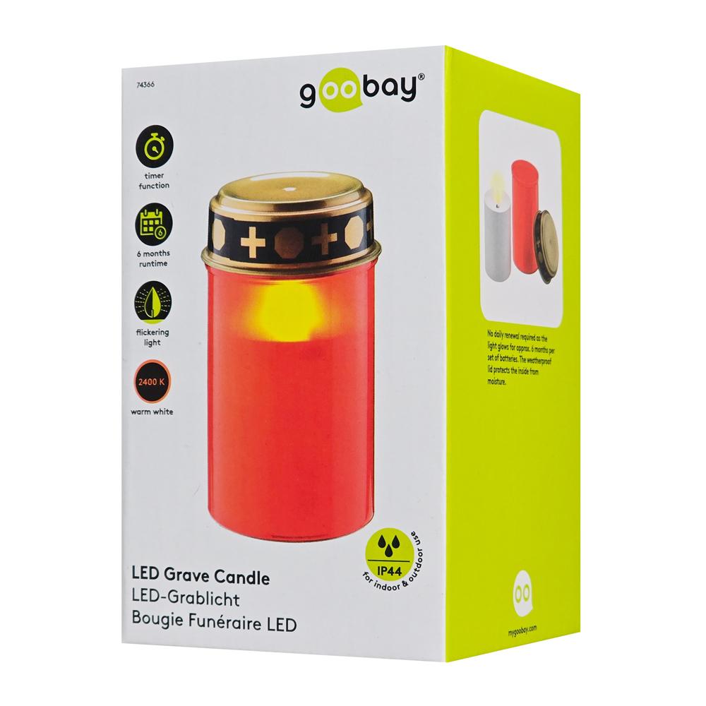 GOOBAY LED φωτιστικό κερί αφιέρωσης 74366, 2400K, IP44, κόκκινο | eLabstore.gr GOOBAY LED φωτιστικό κερί αφιέρωσης 74366, 2400K, IP44, κόκκινο | Φωτισμός | elabstore.gr