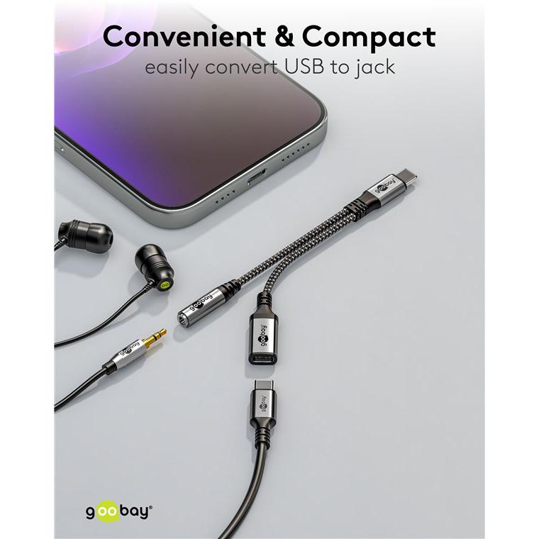 GOOBAY αντάπτορας USB-C σε 3.5mm & USB-C 74524, 60W, 480Mbps, γκρι | eLabstore.gr GOOBAY αντάπτορας USB-C σε 3.5mm & USB-C 74524, 60W, 480Mbps, γκρι | Καλώδια - Αντάπτορες | elabstore.gr