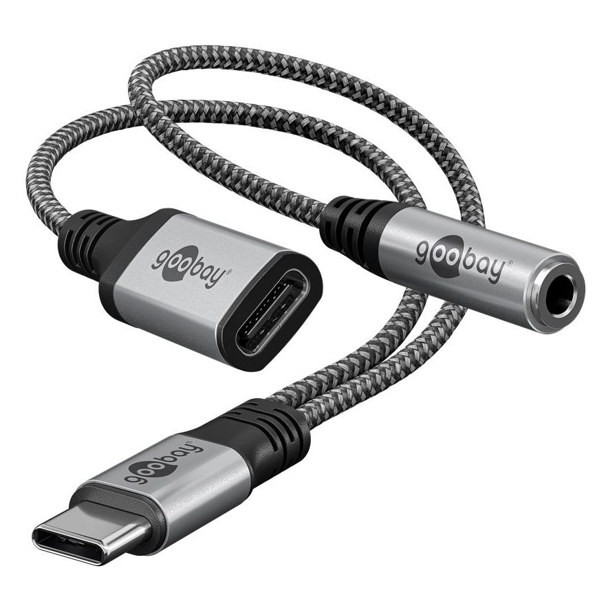 GOOBAY αντάπτορας USB-C σε 3.5mm & USB-C 74524, 60W, 480Mbps, γκρι | eLabstore.gr GOOBAY αντάπτορας USB-C σε 3.5mm & USB-C 74524, 60W, 480Mbps, γκρι | Καλώδια - Αντάπτορες | elabstore.gr
