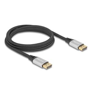 DELOCK καλώδιο DisplayPort 2.1 80634, 16K/60Hz, 40 Gbps, 2m, μαύρο | Καλώδια - Αντάπτορες | elabstore.gr