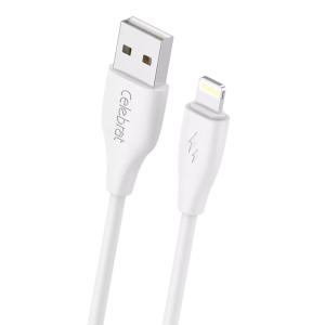 CELEBRAT καλώδιο Lightning σε USB CB-31, 15W, 480Mbps, 1m, λευκό | Καλώδια - Αντάπτορες | elabstore.gr