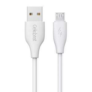 CELEBRAT καλώδιο micro USB σε USB CB-31, 15W, 480Mbps, 1m, λευκό | Καλώδια - Αντάπτορες | elabstore.gr