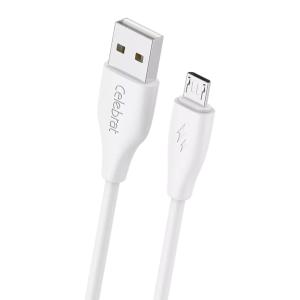CELEBRAT καλώδιο micro USB σε USB CB-31, 15W, 480Mbps, 1m, λευκό | Καλώδια - Αντάπτορες | elabstore.gr