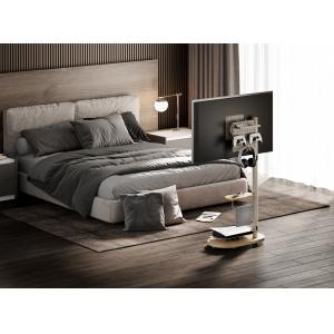 BRATECK βάση δαπέδου FS54-22T-02W για τηλεόραση 17-43" έως 15kg, με ράφι & ροδάκια | Εικόνα & Ήχος | elabstore.gr