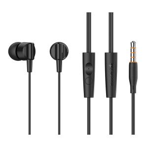 CELEBRAT earphones με μικρόφωνο G35, 3.5mm σύνδεση, 10mm, 1.2m, μαύρα | Αξεσουάρ κινητών | elabstore.gr