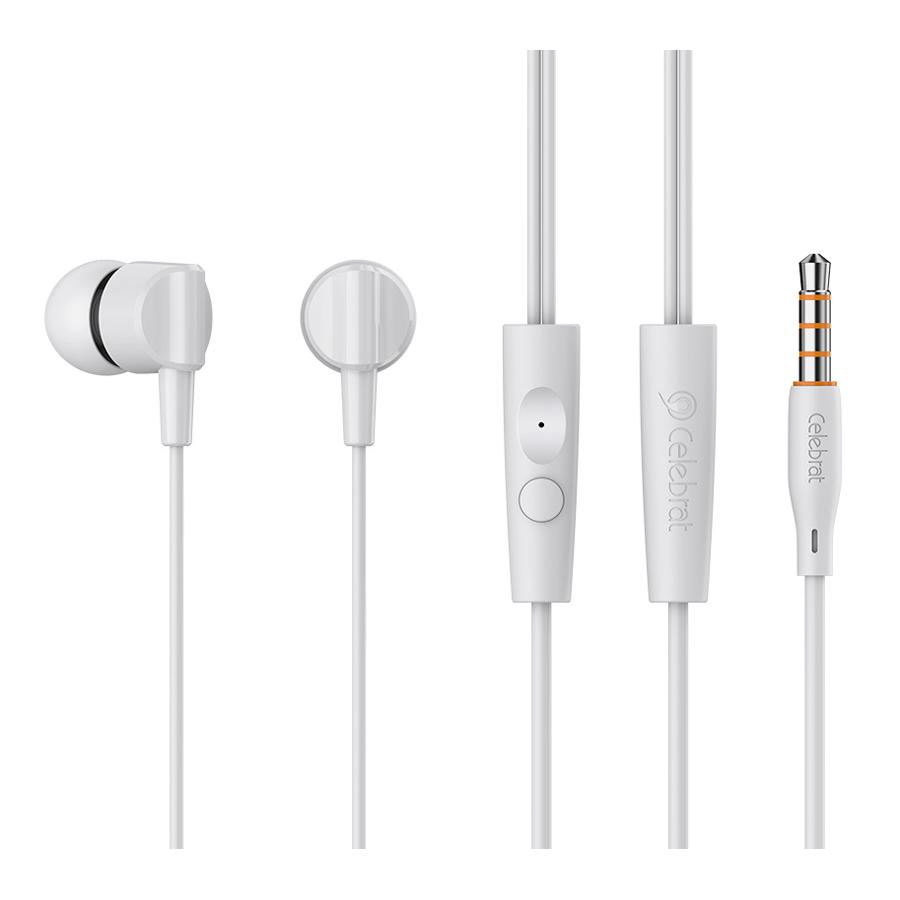 CELEBRAT earphones με μικρόφωνο G35, 3.5mm σύνδεση, 10mm, 1.2m, λευκά | eLabstore.gr CELEBRAT earphones με μικρόφωνο G35, 3.5mm σύνδεση, 10mm, 1.2m, λευκά | Αξεσουάρ κινητών | elabstore.gr