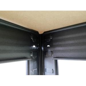 HOME USE μεταλλική ραφιέρα HUH-0199 με 5 ράφια, 90x40x180cm, μαύρη | Αναλώσιμα - Είδη Γραφείου | elabstore.gr