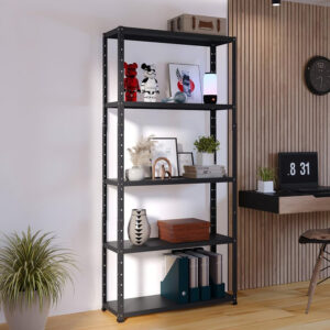 HOME USE μεταλλική ραφιέρα HUH-0200 με 4 ράφια, 75x30x150cm, μαύρη | Αναλώσιμα - Είδη Γραφείου | elabstore.gr