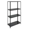 HOME USE μεταλλική ραφιέρα HUH-0200 με 4 ράφια, 75x30x150cm, μαύρη | Αναλώσιμα - Είδη Γραφείου | elabstore.gr