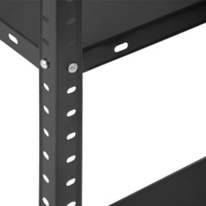 HOME USE μεταλλική ραφιέρα HUH-0200 με 4 ράφια, 75x30x150cm, μαύρη | Αναλώσιμα - Είδη Γραφείου | elabstore.gr