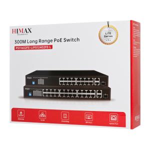HIMAX PoE switch PS11602FE-L, 16x Ethernet PoE/2x Ethernet/2x SFP θύρες, έως 1000Mbps | Δικτυακά | elabstore.gr