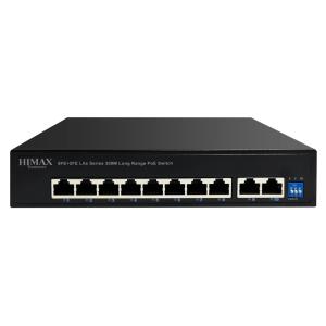 HIMAX PoE switch PS1802E-L, 8x Ethernet PoE & 2x Ethernet θύρες, έως 100Mbps | Δικτυακά | elabstore.gr
