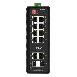 HIMAX industrial PoE switch PS1802FG-I, 8x GE PoE/2x GE/2x GF SFP θύρες, έως 1000Mbps | Δικτυακά | elabstore.gr