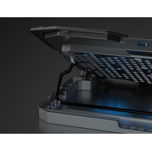 POWERTECH βάση & ψύξη laptop PT-1346, έως 15.6", 2x 125mm LED fan, μαύρη | Αξεσουάρ για Laptop | elabstore.gr