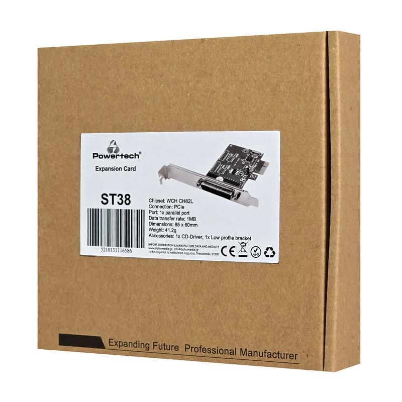 POWERTECH κάρτα επέκτασης PCIe σε 1x parallel ST38, 1MB, 85x60mm | eLabstore.gr POWERTECH κάρτα επέκτασης PCIe σε 1x parallel ST38, 1MB, 85x60mm | PC & Αναβάθμιση | elabstore.gr