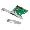 POWERTECH κάρτα επέκτασης PCIe σε 2x USB & 1x USB-C ST627, 5Gbps, 66x68mm | PC & Αναβάθμιση | elabstore.gr