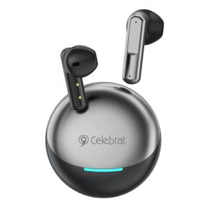 CELEBRAT earphones με θήκη φόρτισης W61, True Wireless, 13mm, 25/200mAh, μαύρα | Αξεσουάρ κινητών | elabstore.gr