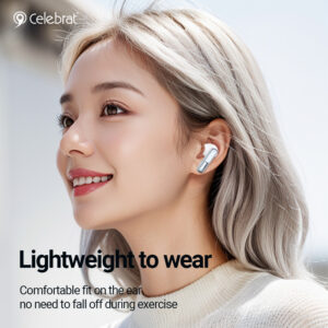 CELEBRAT earphones με θήκη φόρτισης W61, True Wireless, 13mm, 25/200mAh, λευκά | Αξεσουάρ κινητών | elabstore.gr
