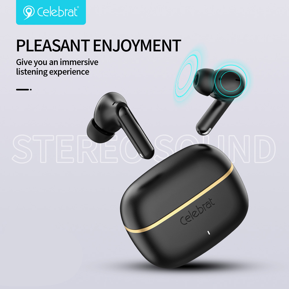 CELEBRAT earphones με θήκη φόρτισης WD03, True Wireless, 13mm, 30/300mAh, μαύρα | eLabstore.gr CELEBRAT earphones με θήκη φόρτισης WD03, True Wireless, 13mm, 30/300mAh, μαύρα | Αξεσουάρ κινητών | elabstore.gr
