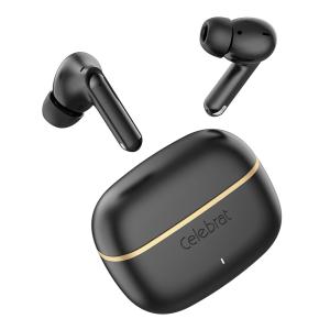 CELEBRAT earphones με θήκη φόρτισης WD03, True Wireless, 13mm, 30/300mAh, μαύρα | Αξεσουάρ κινητών | elabstore.gr