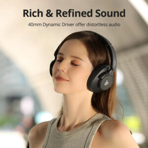 TRONSMART headphones Sounfii Q20S, ασύρματα & ενσύρματα, Hybrid ANC, Φ40mm, 500mAh, μαύρα | Αξεσουάρ κινητών | elabstore.gr