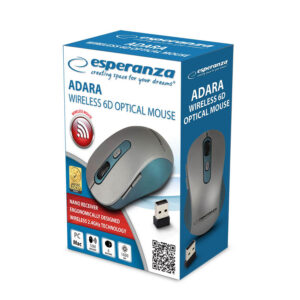 Ασύρματο Ποντίκι Adara 2.4Ghz 800-1600 Dpi μπλε/ασημί EM131B | eLabstore.gr Ασύρματο Ποντίκι Adara 2.4Ghz 800-1600 Dpi μπλε/ασημί EM131B | Περιφερειακά | elabstore.gr
