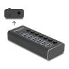 DELOCK USB hub 64326 με διακόπτες, 7x θυρών, 10Gbps, USB/USB-C σύνδεση, μαύρο | Συνοδευτικά PC | elabstore.gr