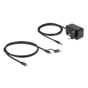 DELOCK USB hub 64326 με διακόπτες, 7x θυρών, 10Gbps, USB/USB-C σύνδεση, μαύρο | Συνοδευτικά PC | elabstore.gr