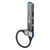 GOOBAY USB hub 74456, 4x θυρών, USB 3.2, 5Gbps, USB σύνδεση, γκρι | Συνοδευτικά PC | elabstore.gr