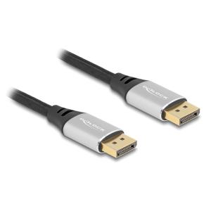 DELOCK καλώδιο DisplayPort 2.1 80633, 16K/60Hz, 40 Gbps, 1m, μαύρο | Καλώδια - Αντάπτορες | elabstore.gr