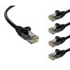 POWERTECH καλώδιο δικτύου CAB-N401-5, Cat 6 U/UTP, CCA, 250Hz, 0.25m, μαύρο, 5τμχ | Καλώδια - Αντάπτορες | elabstore.gr