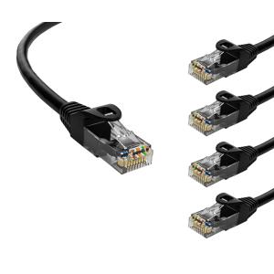 POWERTECH καλώδιο δικτύου CAB-N403-5, Cat 6 U/UTP, CCA, 250Hz, 1m, μαύρο, 5τμχ | Καλώδια - Αντάπτορες | elabstore.gr